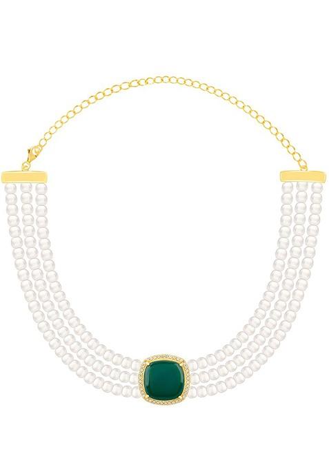 Indya X Giva Gold Plated 925 Sterling Silver Bead Necklace