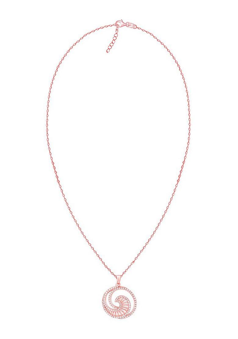 Indya X Giva Rose Gold Plated 925 Sterling Silver Pendants With Chains