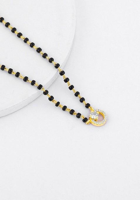 Indya X Giva Gold Plated 925 Sterling Silver Stones Studded And Bead Mangalsutra