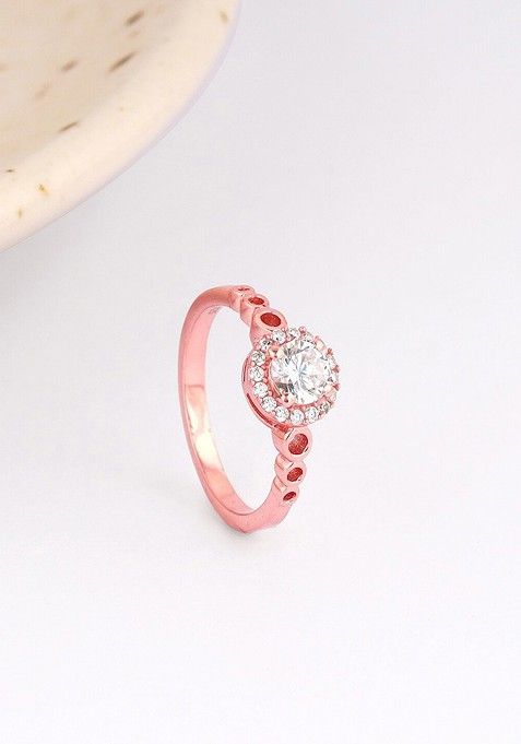 Indya X Giva 925 Sterling Silver Rose Gold Plated Ring