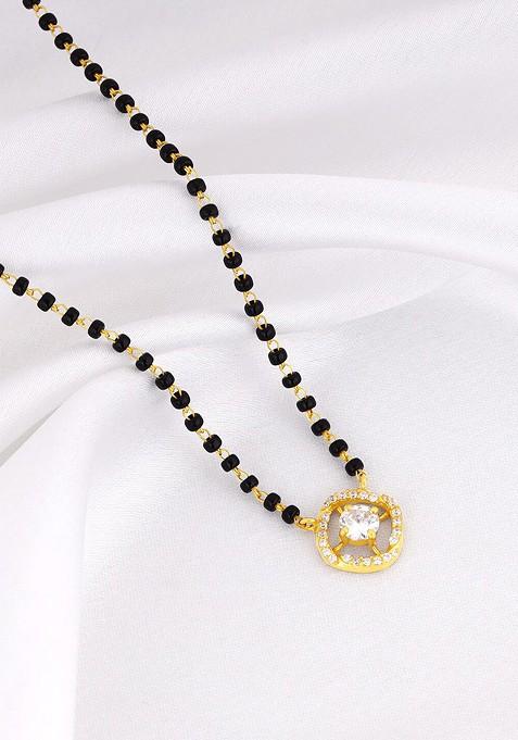 Indya X Giva 925 Sterling Silver Gold Plated Artificial Stones Studded Mangalsutra