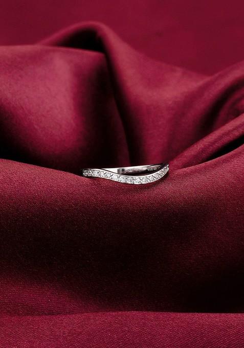 Indya X Giva 925 Sterling Silver Rhodium Plated Finger Ring