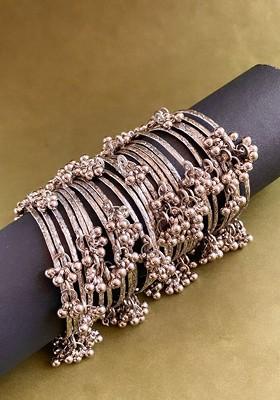 Set Of 24 Silver Plated German Silver Bangle