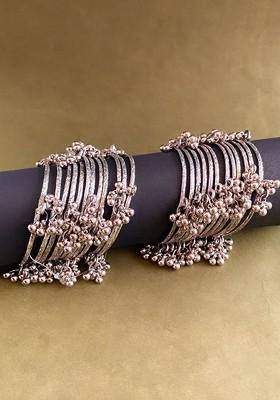 Set of 24 German Silver Plated German Silver Bangles