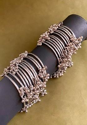 Set Of 24 Silver Plated German Silver Bangle