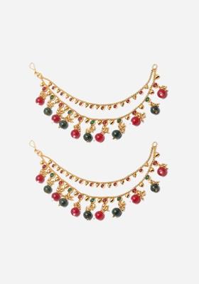 Gold-Plated Pearl Beaded Classic Ear Cuff Earrings