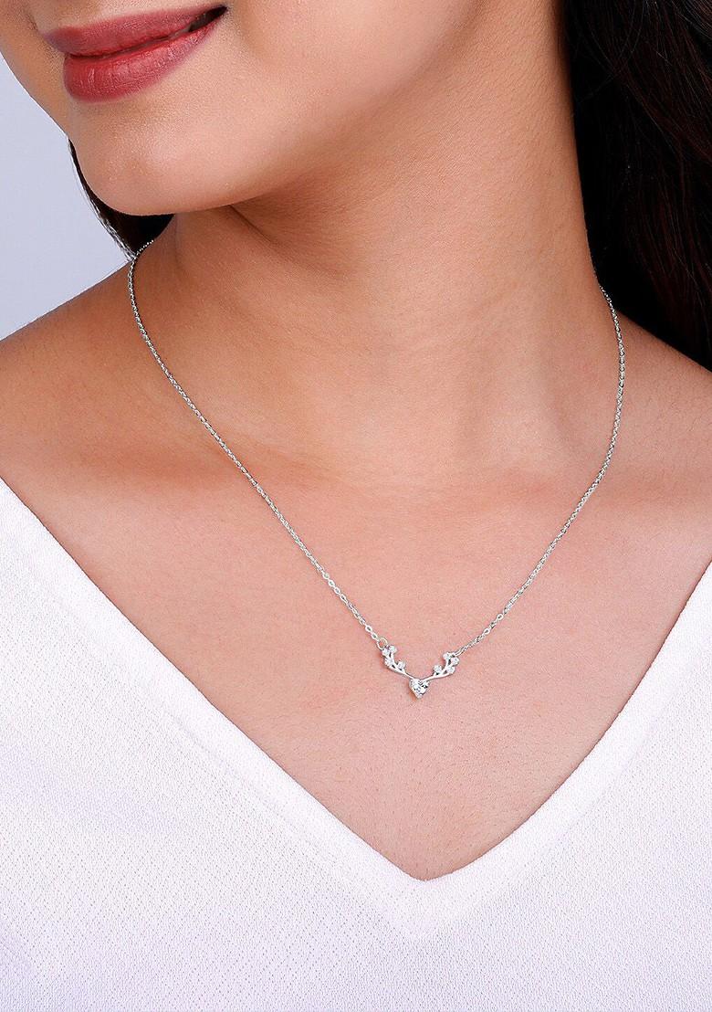 Buy Women Indya X Giva 925 Sterling Silver Rhodium Plated Cz