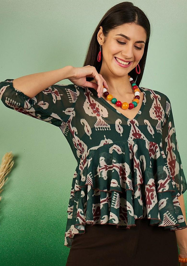 Ethnic peplum blouse on sale