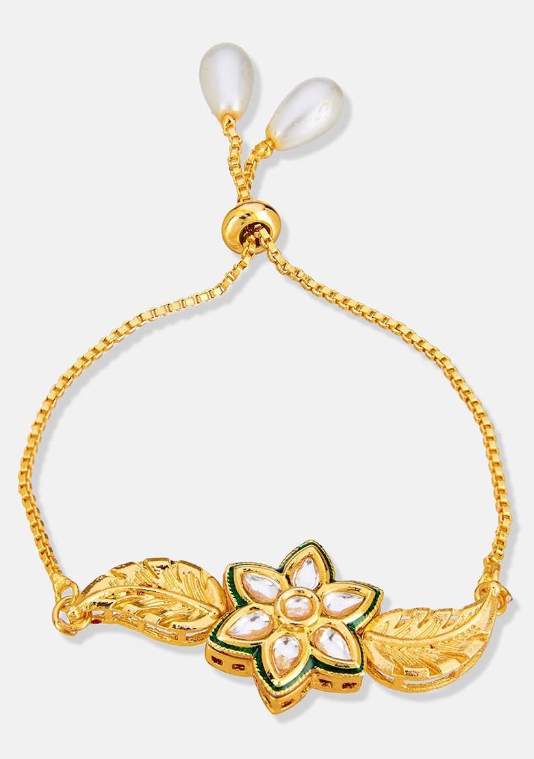 Gold Plated Kundan Stone Studded Jewellery Set