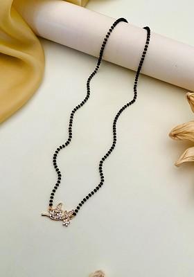 Gold-Plated Artificial Stones and Beads Mangalsutra