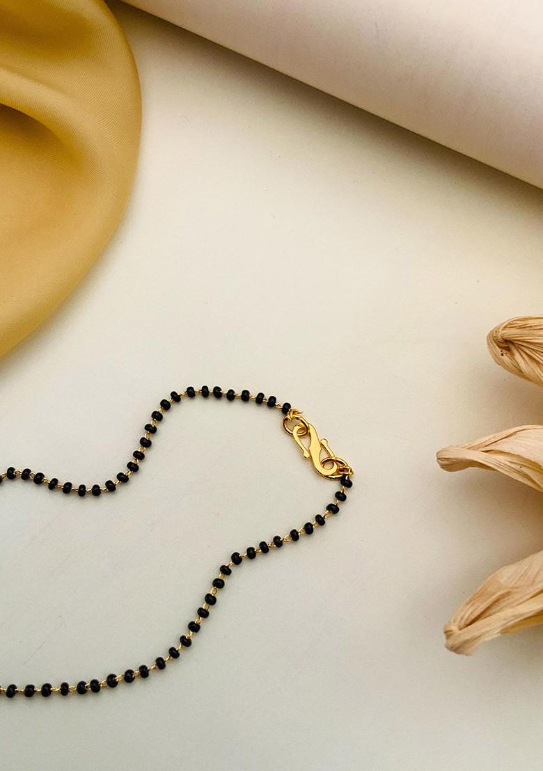 Gold-Plated Artificial Stones and Beads Mangalsutra