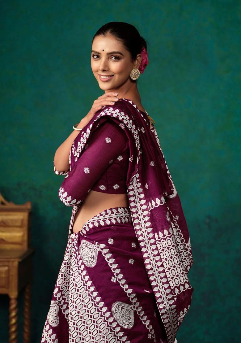 Assamese Mekhela Chador Saree With Blouse Piece