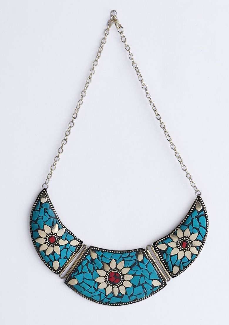 Gold Plated Brass Necklace - Indya