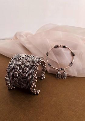 Set Of 2 German Silver Silver Plated Bangles