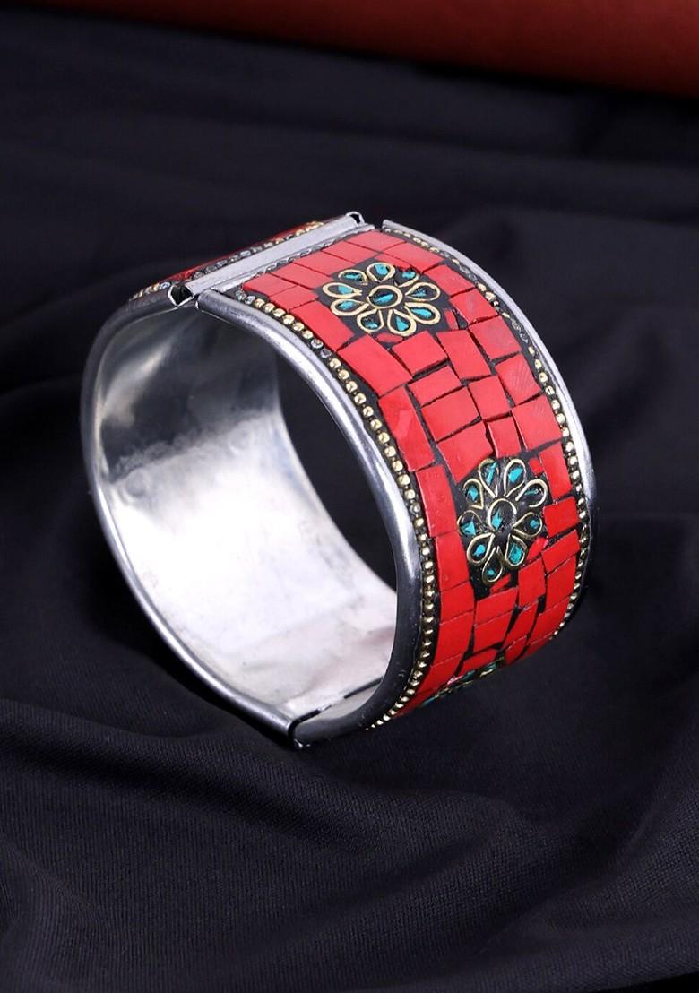 Women Silver Plated Bangle Style Bracelet