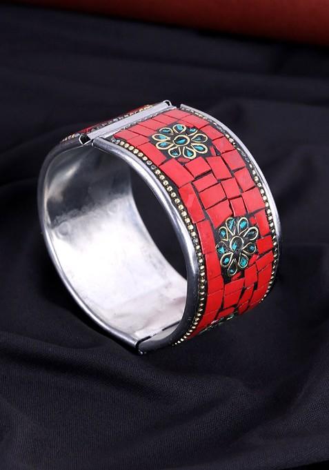 Women Silver Plated Bangle Style Bracelet
