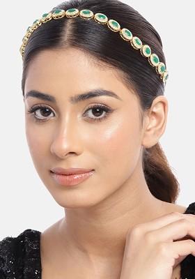 Gold-Plated Kundan Studded Matha Patti