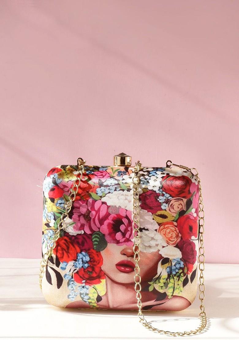 Buy Women Printed Box Clutch 29711222 Bags Indya
