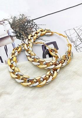 Gold Plated Circular Hoop Earrings