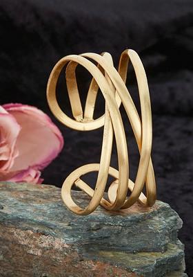 Gold Plated Brass Kada Bracelet