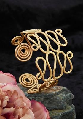 Gold Plated Brass Cuff Bracelet