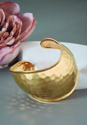 Gold Plated Brass Cuff Bracelet