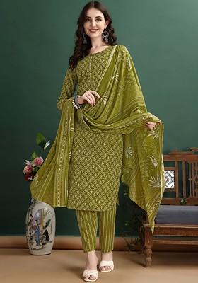 Women Ethnic Motifs Printed Regular Kurta With Trousers And Dupatta