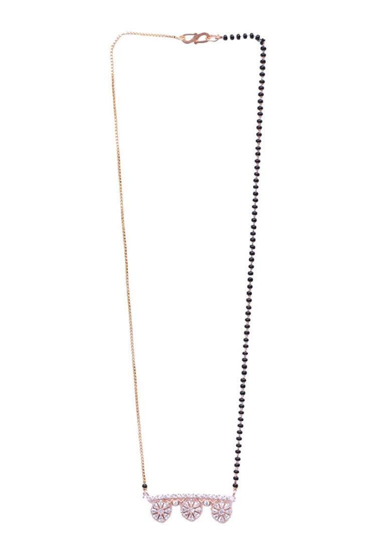 Gold Plated Artificial Stones and Beads Mangalsutra