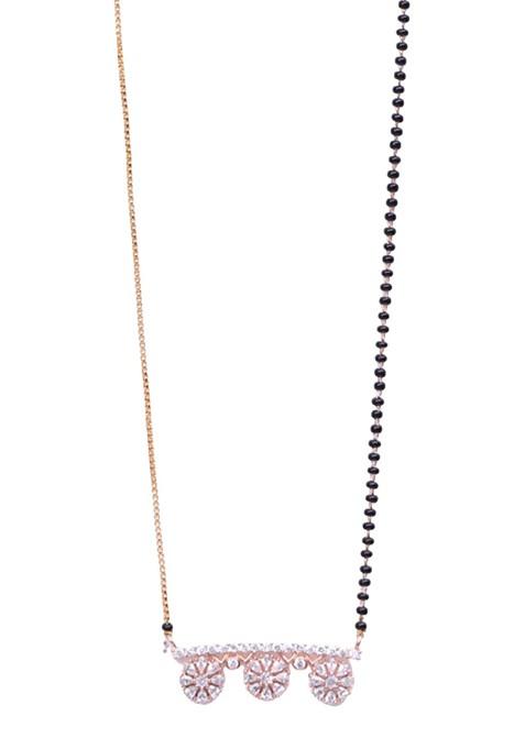 Gold Plated Artificial Stones and Beads Mangalsutra