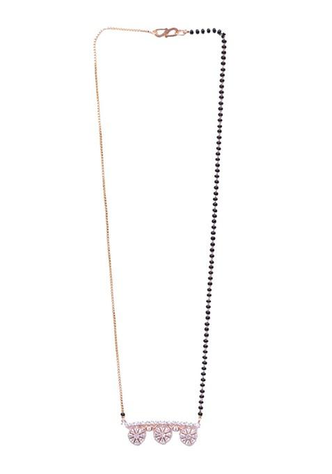 Gold Plated Artificial Stones and Beads Mangalsutra