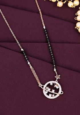 Gold Plated Artificial Stones and Beads Mangalsutra