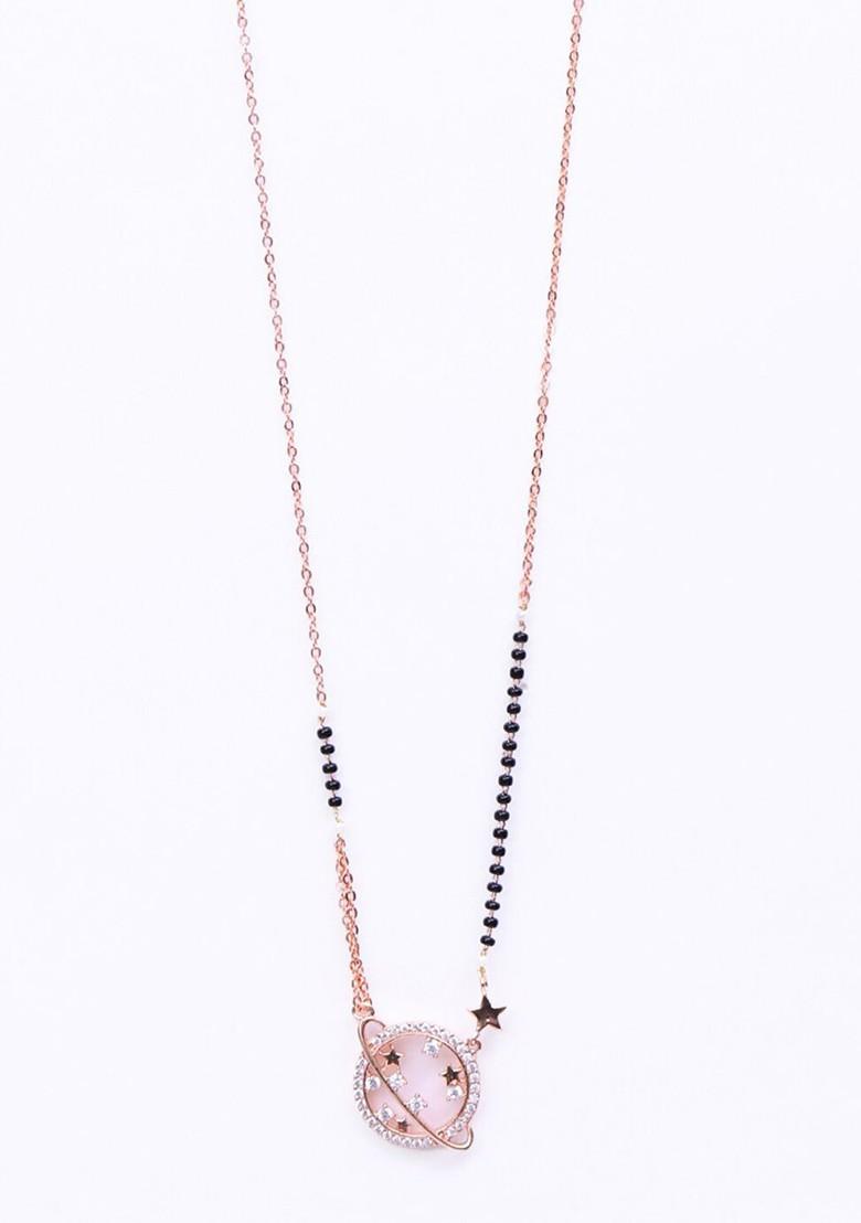 Gold Plated Artificial Stones and Beads Mangalsutra