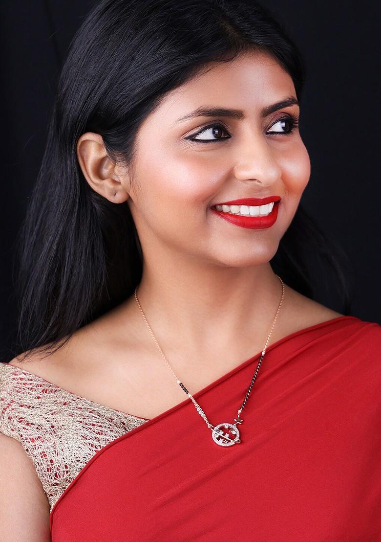 Gold Plated Artificial Stones and Beads Mangalsutra