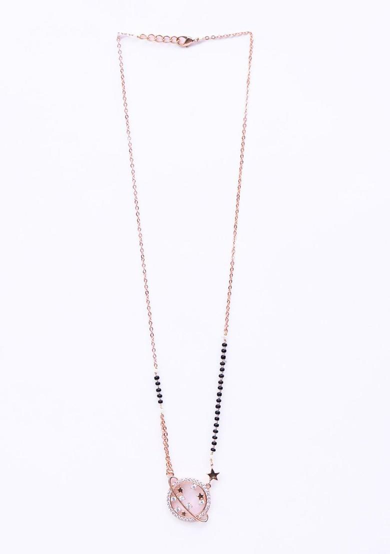 Gold Plated Artificial Stones and Beads Mangalsutra