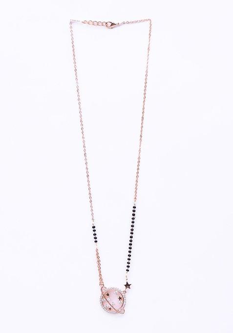 Gold Plated Artificial Stones and Beads Mangalsutra