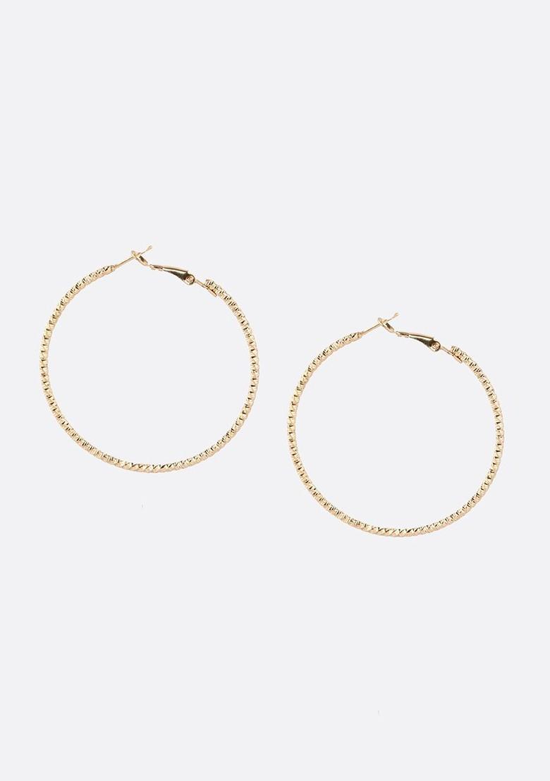 Gold Plated Circular Hoop Earrings