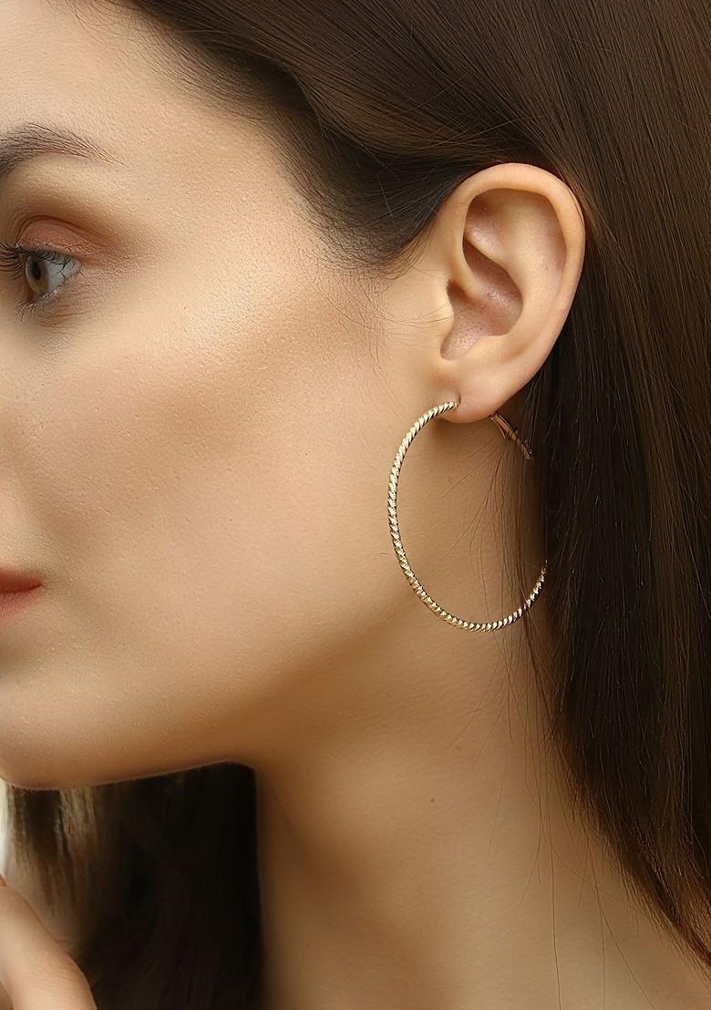 Gold Plated Circular Hoop Earrings