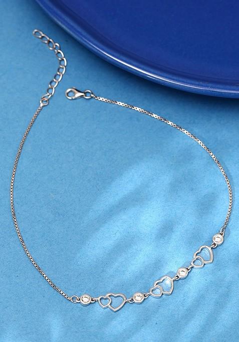 Indya X Giva 925 Silver Rhodium Plated Anklet