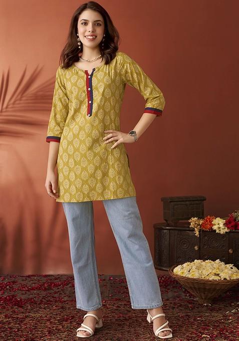 Ethnic Motifs Printed Pure Cotton Kurti