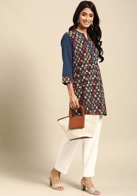 Women Ethnic Motifs Printed Pure Cotton Kurti