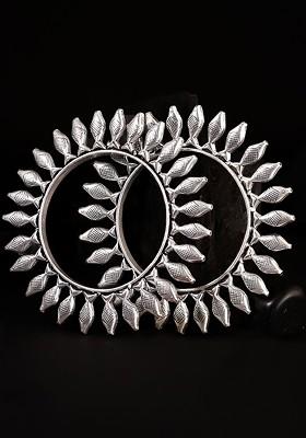Set Of 2 Silver Plated Bangles