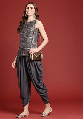 Women Tribal Printed Regular Top With Dhoti Pants