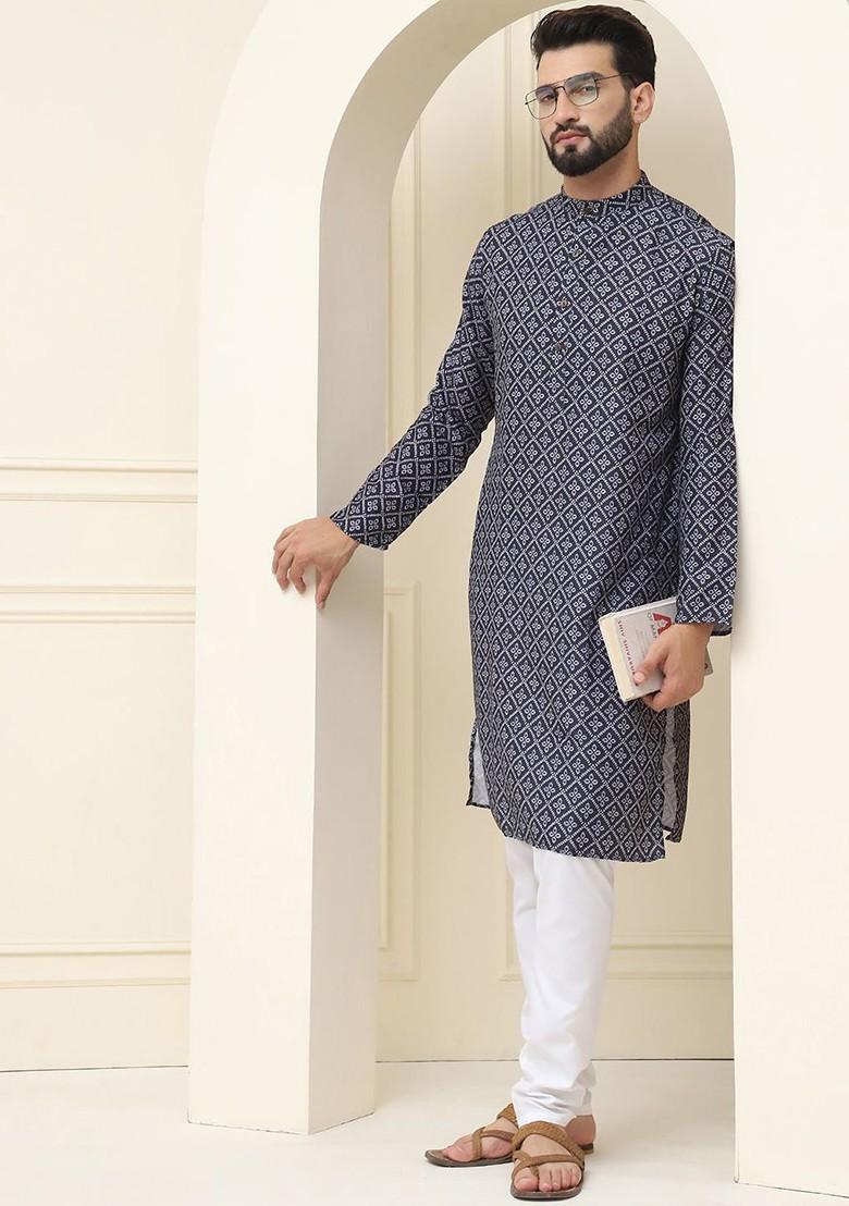 Ethnic Motifs Printed Regular Pure Cotton Kurta With Pyjama