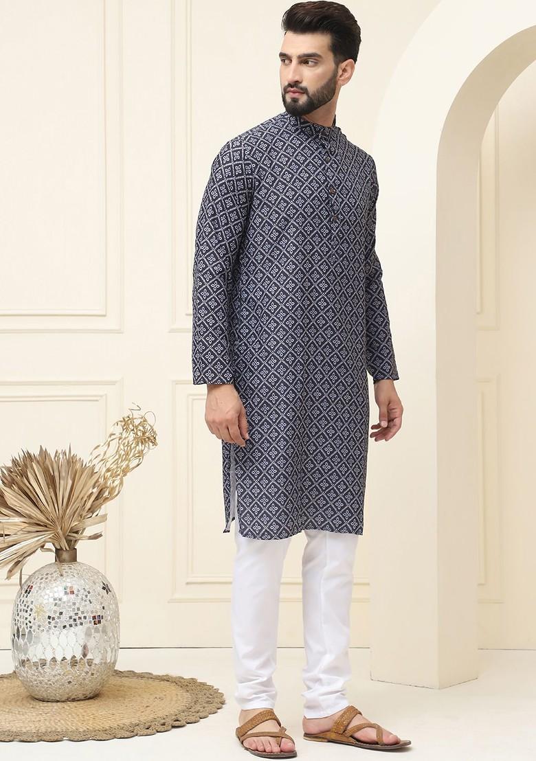 Ethnic Motifs Printed Regular Pure Cotton Kurta With Pyjama
