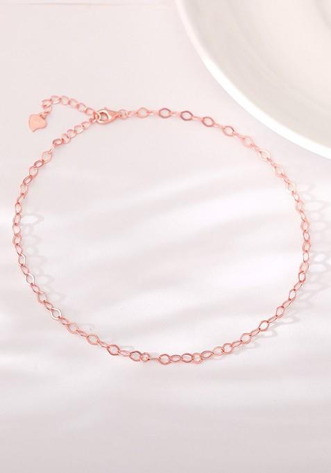 Indya X Giva 925 Sterling Silver Rose Gold Plated Anklet