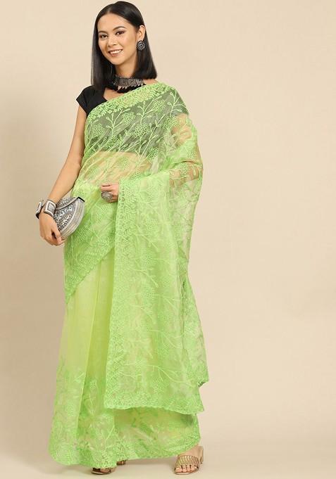 Floral Organza Saree