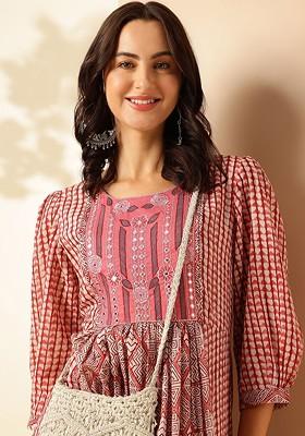 Women Ethnic Motifs Print A-Line Maxi Dress