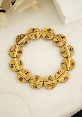 Gold Plated Elasticated Bracelet
