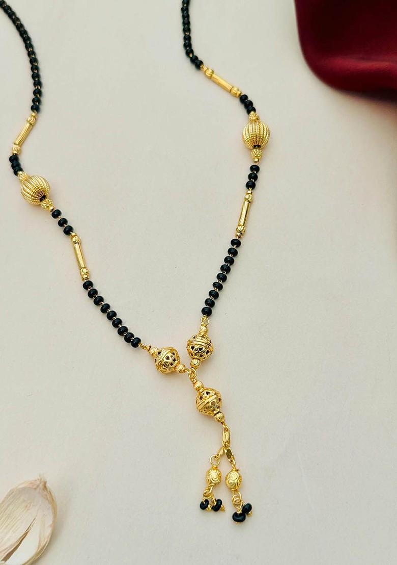 Gold-Plated Artificial Stones and Beads Mangalsutra