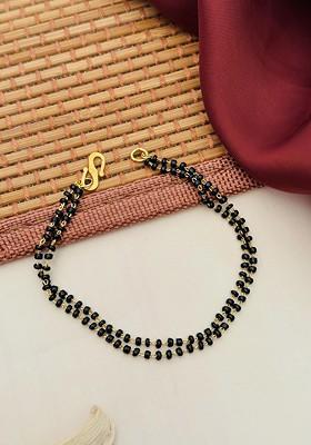 Gold-Plated Artificial Stones and Beads Mangalsutra